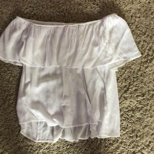 off the shoulder white top